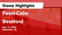 Pearl-Cohn  vs Stratford  Game Highlights - Jan. 11, 2019
