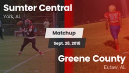 Matchup: Sumter Central  vs. Greene County  2018