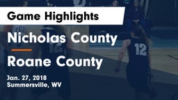 Nicholas County  vs Roane County  Game Highlights - Jan. 27, 2018
