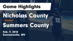 Nicholas County  vs Summers County  Game Highlights - Feb. 9, 2018