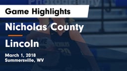 Nicholas County  vs Lincoln  Game Highlights - March 1, 2018