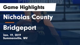 Nicholas County  vs Bridgeport  Game Highlights - Jan. 19, 2019