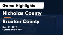 Nicholas County  vs Braxton County  Game Highlights - Dec. 22, 2022