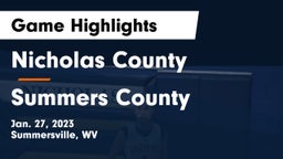 Nicholas County  vs Summers County  Game Highlights - Jan. 27, 2023