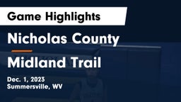 Nicholas County  vs Midland Trail Game Highlights - Dec. 1, 2023