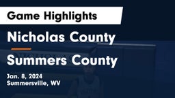 Nicholas County  vs Summers County  Game Highlights - Jan. 8, 2024