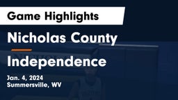 Nicholas County  vs Independence Game Highlights - Jan. 4, 2024
