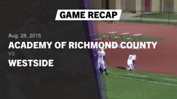 Recap: Academy of Richmond County  vs. Westside 2015