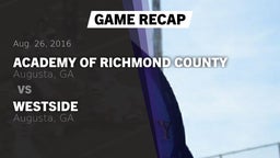 Recap: Academy of Richmond County  vs. Westside  2016