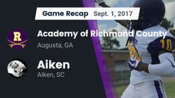 Recap: Academy of Richmond County  vs. Aiken  2017