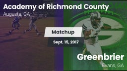 Matchup: Academy of Richmond  vs. Greenbrier  2017
