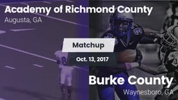 Matchup: Academy of Richmond  vs. Burke County  2017