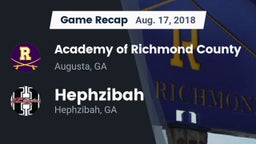 Recap: Academy of Richmond County  vs. Hephzibah  2018