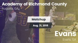 Matchup: Academy of Richmond  vs. Evans  2018
