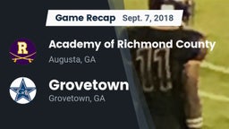 Recap: Academy of Richmond County  vs. Grovetown  2018