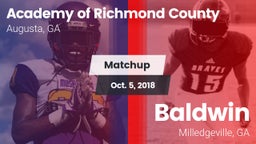 Matchup: Academy of Richmond  vs. Baldwin  2018