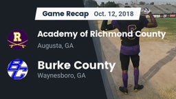 Recap: Academy of Richmond County  vs. Burke County  2018