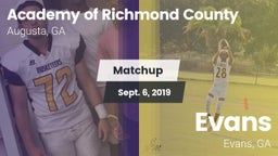 Matchup: Academy of Richmond  vs. Evans  2019