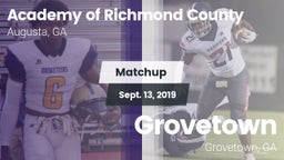 Matchup: Academy of Richmond  vs. Grovetown  2019