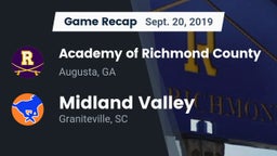 Recap: Academy of Richmond County  vs. Midland Valley  2019