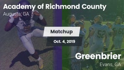 Matchup: Academy of Richmond  vs. Greenbrier  2019