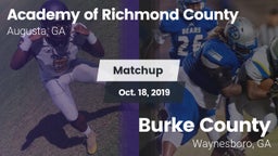 Matchup: Academy of Richmond  vs. Burke County  2019