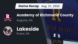 Recap: Academy of Richmond County  vs. Lakeside  2020