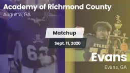 Matchup: Academy of Richmond  vs. Evans  2020