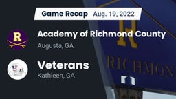 Recap: Academy of Richmond County  vs. Veterans  2022