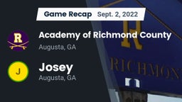Recap: Academy of Richmond County  vs. Josey  2022