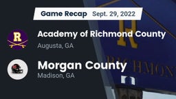 Recap: Academy of Richmond County  vs. Morgan County  2022