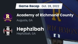 Recap: Academy of Richmond County  vs. Hephzibah  2022