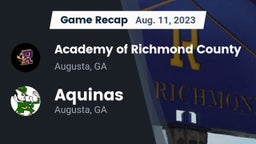Recap: Academy of Richmond County  vs. Aquinas  2023