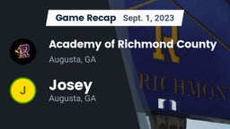 Recap: Academy of Richmond County  vs. Josey  2023