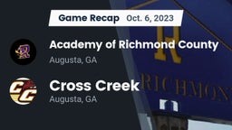 Recap: Academy of Richmond County  vs. Cross Creek  2023