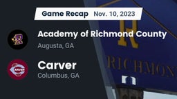 Recap: Academy of Richmond County  vs. Carver  2023