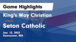King's Way Christian  vs Seton Catholic  Game Highlights - Jan. 13, 2023
