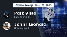 Recap: Park Vista  vs. John I Leonard  2019