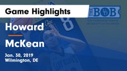 Howard  vs McKean  Game Highlights - Jan. 30, 2019