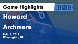 Howard  vs Archmere Game Highlights - Feb. 4, 2019