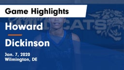 Howard  vs Dickinson Game Highlights - Jan. 7, 2020