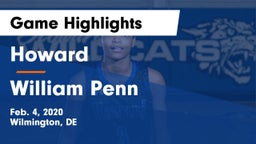 Howard  vs William Penn Game Highlights - Feb. 4, 2020