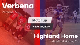 Matchup: Verbena vs. Highland Home  2018