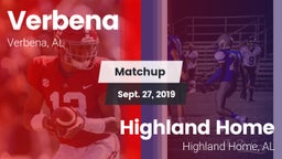 Matchup: Verbena vs. Highland Home  2019