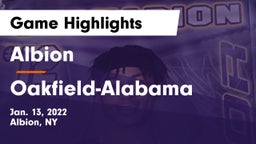 Albion  vs Oakfield-Alabama  Game Highlights - Jan. 13, 2022