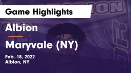 Albion  vs Maryvale  (NY) Game Highlights - Feb. 18, 2022