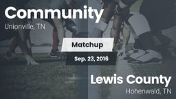 Matchup: Community vs. Lewis County  2016