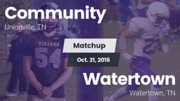 Matchup: Community vs. Watertown  2016