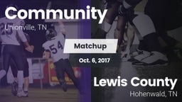 Matchup: Community vs. Lewis County  2017