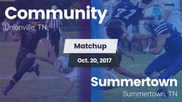Matchup: Community vs. Summertown  2017